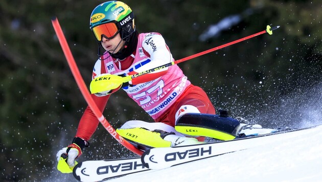 Wie schnell er auf Slalom-Skiern ist, hat Moritz Zudrell bereits bewiesen. Nun ist er aber auch auf den Abfahrtslatten sehr flott unterwegs. (Bild: GEPA pictures)