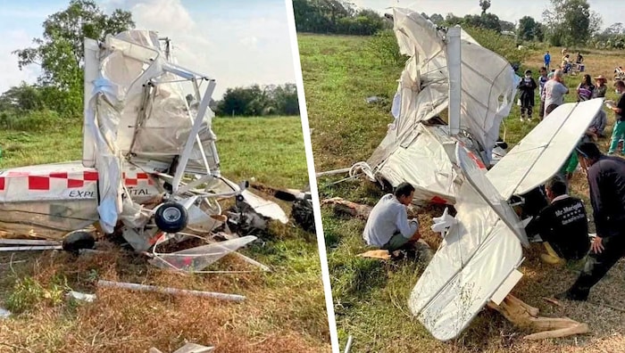 Das Flugzeug soll vor dem Absturz mit einem Baum kollidiert sein. 