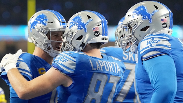 Die Detroit Lions feierten den ersten Playoff-Sieg seit 1992.   (Bild: AFP/GETTY IMAGES/Nic Antaya)