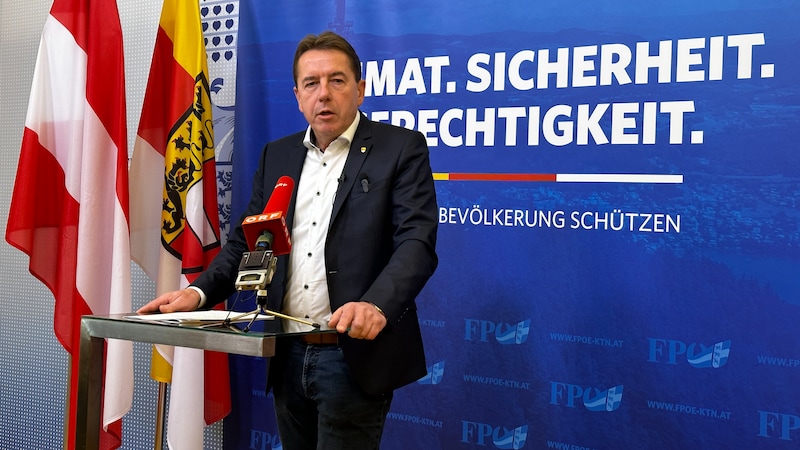 Carinthia's FPÖ leader Erwin Angerer (Bild: Clara Milena Steiner)