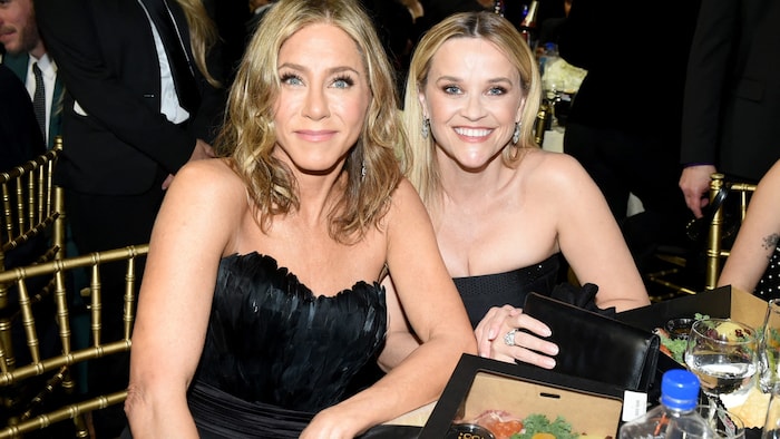 Jennifer Aniston und Reese Witherspoon freuten sich über die vielen Nominierungen der Serie „The ...