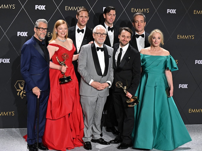 Darsteller von „Succession“ (von links): US-Schauspieler Alan Ruck, australische Schauspielerin ...