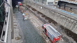 Der Wienfluss ist rund 34 Kilometer lang. Am Dienstag stürzte ein Pkw-Lenker metertief in den Fluss. (Bild: „Krone“-Leserreporter)
