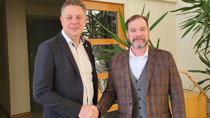 FPÖ-Chef Alexander Petschnig und Kandidat Michael Gmeindl.