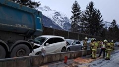 Die freiwillige Feuerwehr Pfarrwerfen war bei dem Unfall im Einsatz. (Bild: Freiwillige Feuerwehr Pfarrwerfen)