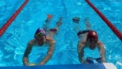 Der Vorarlberger Leon Pauger (l.) und sein Salzburger Trainingskollege Philip Pertl in Gran Canaria. (Bild: zVg)