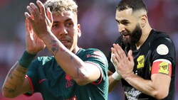 Roberto Firmino (links) und Karim Benzema liebäugeln mit einer Rückkehr nach Europa. (Bild: APA/AFP/Adrian DENNIS, APA)