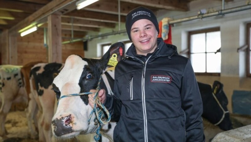 Samuel Gruber (15) ist mit Ginger aus Saalfelden angereist. Er wird den elterlichen Betrieb übernehmen. (Bild: Hölzl Roland)