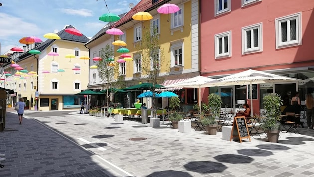 Mit der Begegnungszone im Bereich der Lederergasse wurde 2020 der erste Abschnitt abgeschlossen. (Bild: Stadt Villach/Astrid Kompan)