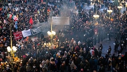 Eine Demonstration gegen Rechtsextremismus in Hamburg (Bild: APA/dpa/Jonas Walzberg)