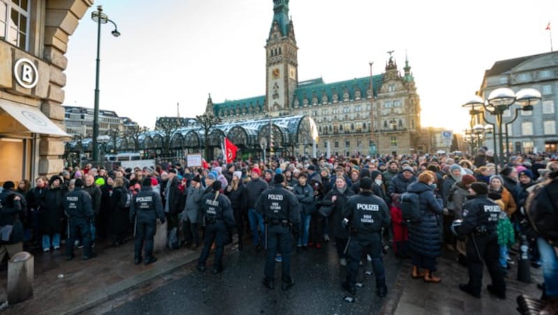 Demonstration in Hamburg (Bild: APA/dpa/Jonas Walzberg)