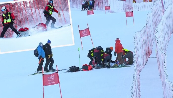Petra Vlhova kam in Jasna zu Sturz.