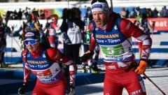 Simon Eder und Lisa Hauser (Bild: APA/AFP/Marco BERTORELLO)