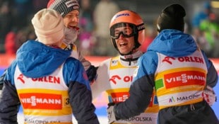 Großer Jubel bei Stefan Kraft und Co. (Bild: GEPA pictures)