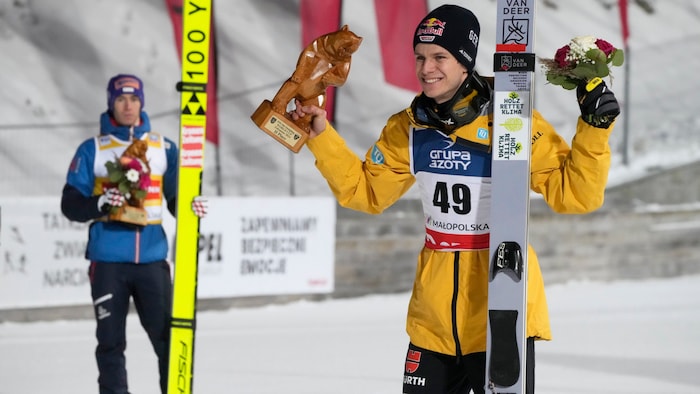 Andreas Wellinger wurde am Sonntag Zweiter.