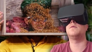 Mittendrin statt nur dabei: Würde ich mir Dschungel-Prüfungen wie diese mit VR-Brille geben? Durchaus möglich ... (Bild: Thomas Burg/Action Press/picturedesk.com, Wiesmeyer, Krone KREATIV)