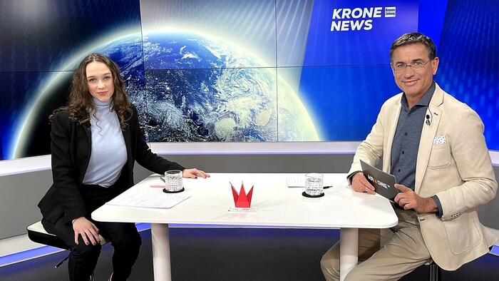 Lena Schilling gab krone.tv ihr erstes Interview als Grünen-Spitzenkandidatin.