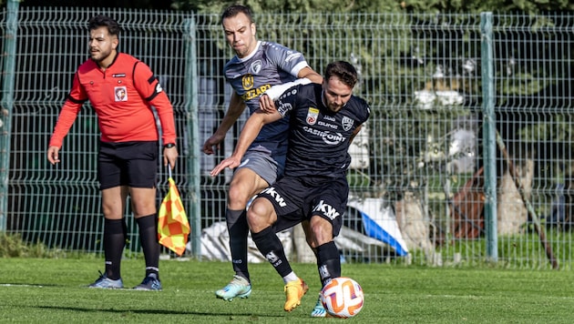 Lukas Fadinger war zwar der Kleinste auf dem Platz, traf aber per Kopfball. (Bild: Selina Meier)