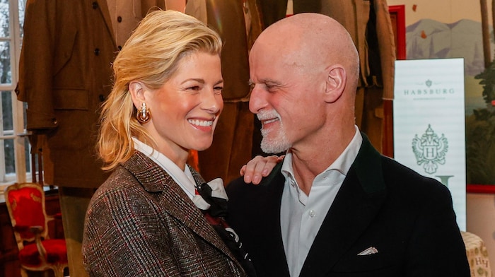 Gastgeber und Modedesigner Markus Meindl mit seiner Gattin Daniela Meindl.