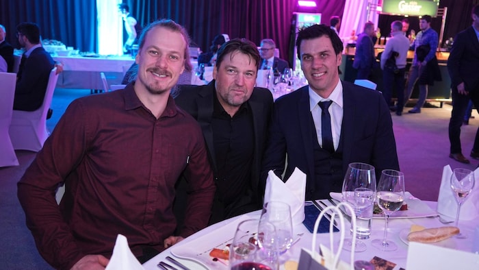 Manuel Feller, Bernhard Knauß und Mario Matt