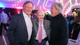 Ski-Legenden: Franz Klammer, Charly Kahr und Bernhard Russi bei der Bründl Sports Night in Schladming (Bild: Sepp Pail)