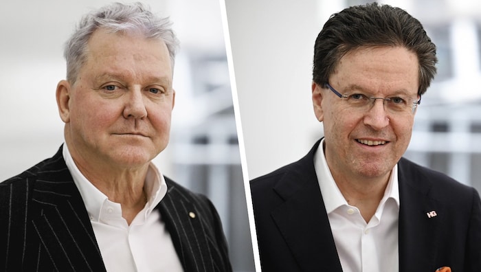 Bau-Landesinnungsmeister Norbert Hartl (l.) und Hubert Wetschnig, Vorsitzender der Bauindustrie ...
