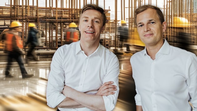 Jobbörsen-Spezialist Jobiqo – hier Klaus Furtmüller und Martin Lenz (r.) – zählt 50 Mitarbeiter. (Bild: Stock Adobe, Marko Zlousic, Krone KREATIV,)