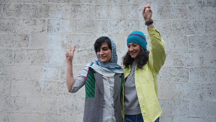 Die iranischen Journalistinnen Niloufar Hamedi (re.) und Elaheh Mohammadi, die nach ihrer ...