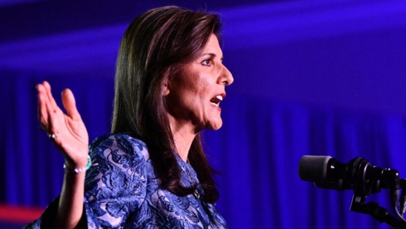 Seine Konkurrentin Nikki Haley (Bild: AFP)