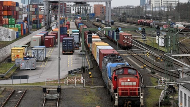 Güterverkehr der Deutschen Bahn in Frankfurt am Main (Bild: AFP)