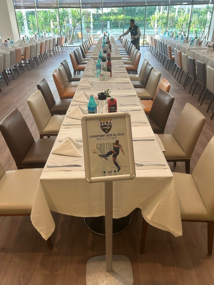 Im Restaurant wurde immer alles bestens vorbereitet für die Ländle-Kicker.