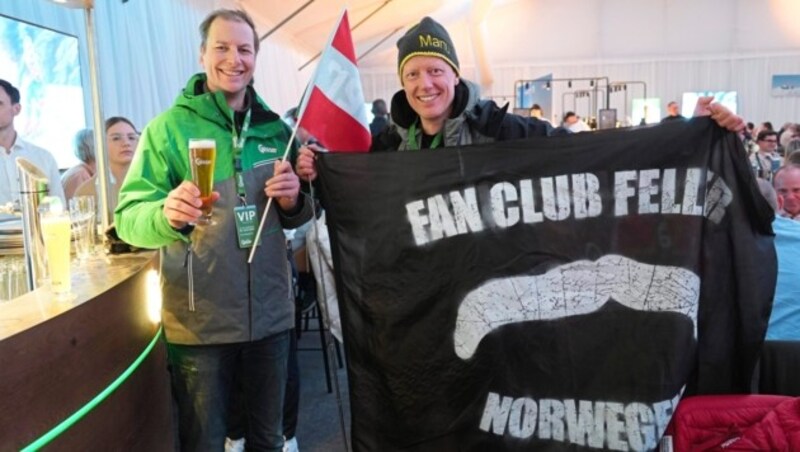 „Fan Club Feller Norwegen“ auch in Schladming vertreten. (Bild: Sepp Pail)