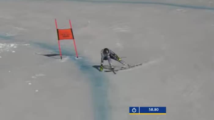 Nach knapp einer Minute kam Monica Zanoner schwer zu Sturz.