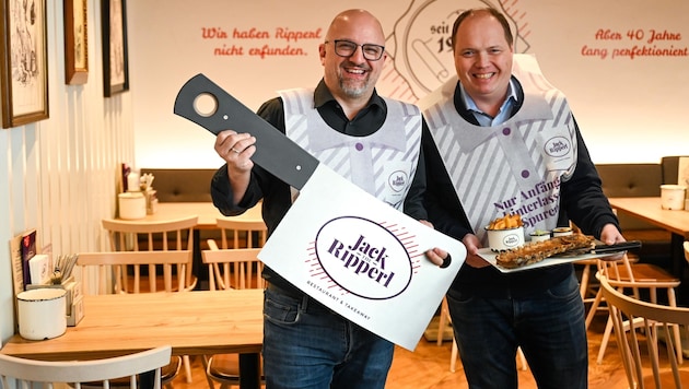 Die Macher hinter „Jack the Ripperl“: Wolfgang Gittmaier (l.) und „Mastermind“ Johannes Roither. (Bild: Wenzel Markus)