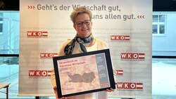 Wirtschaftskammer-Vize-Präsidentin Astrid Legner präsentiert ein Zahlenwerk rund um die weibliche Wirtschaft Kärntens. (Bild: Jennifer Kapellari)