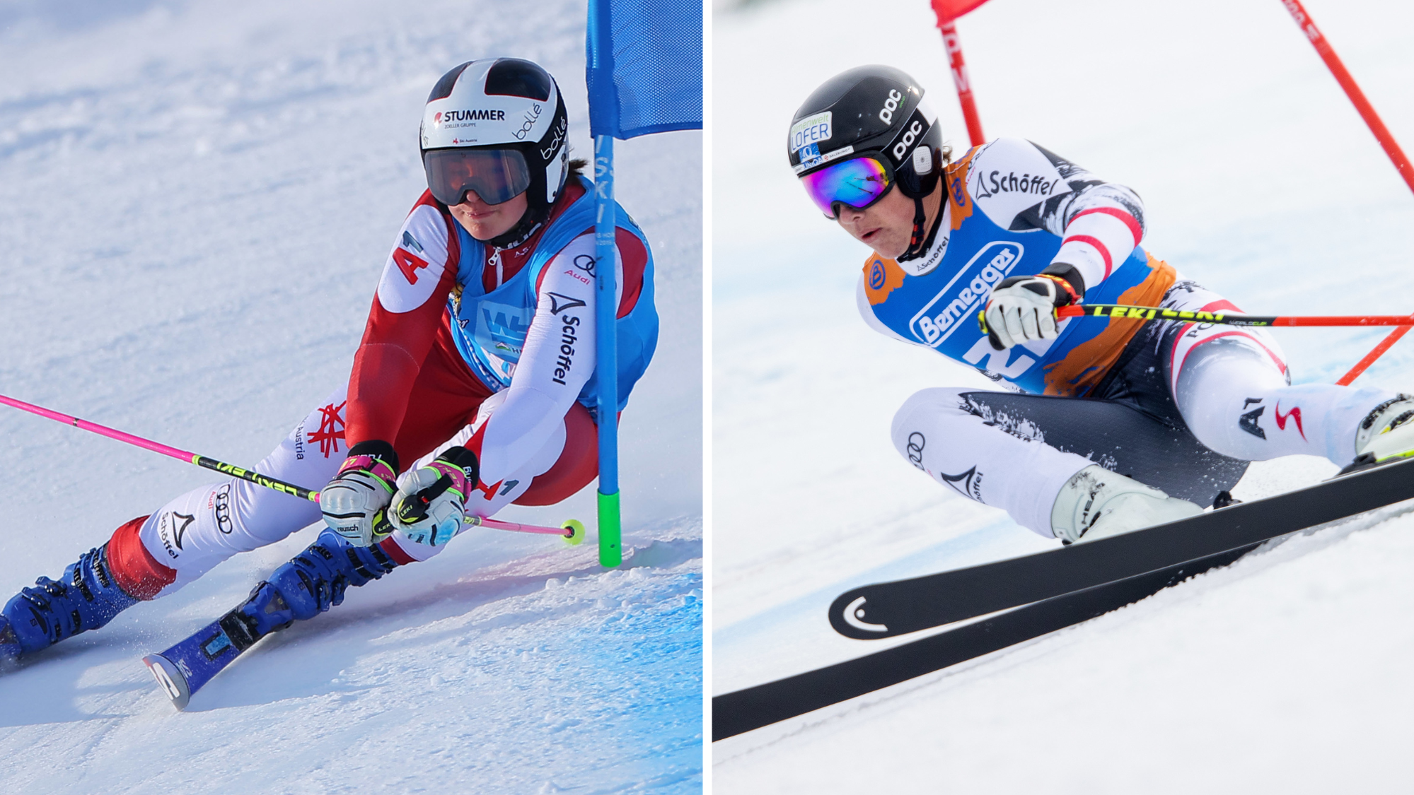 Viktoria Bürgler und Matthias Fernsebner starten bei der Junioren-Ski-Weltmeisterschaften. (Bild: GEPA, Krone Kreativ)
