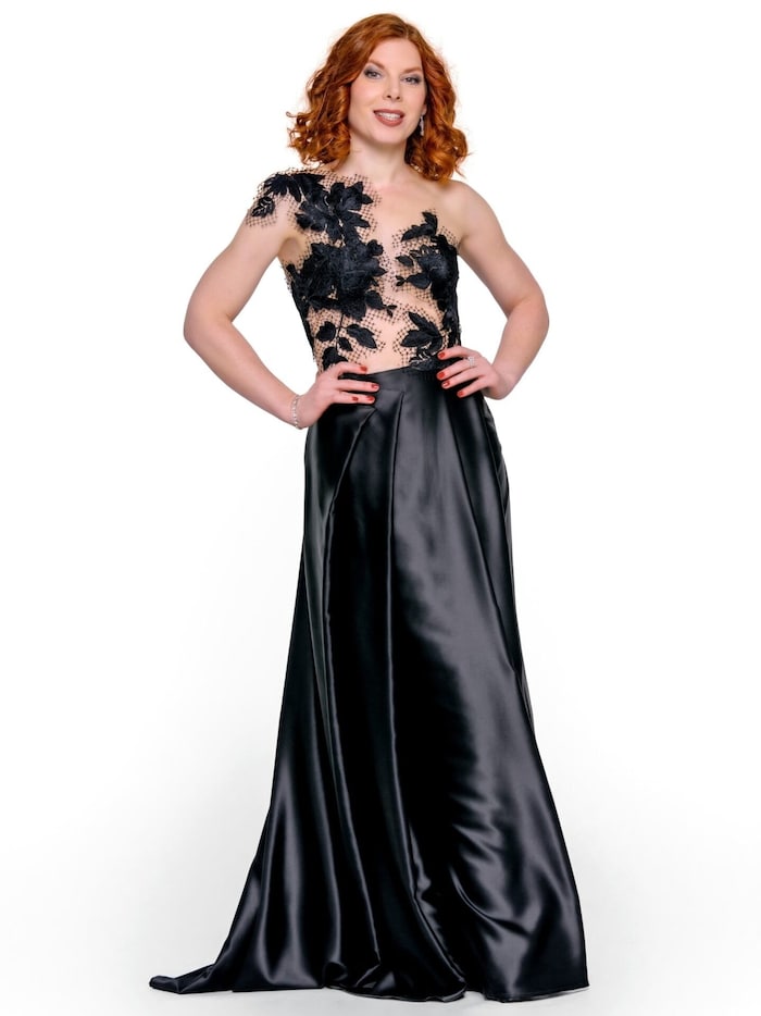Theresa Vogl wird in einem Kleid von Michel Mayer durch die Opernball-Nacht führen.