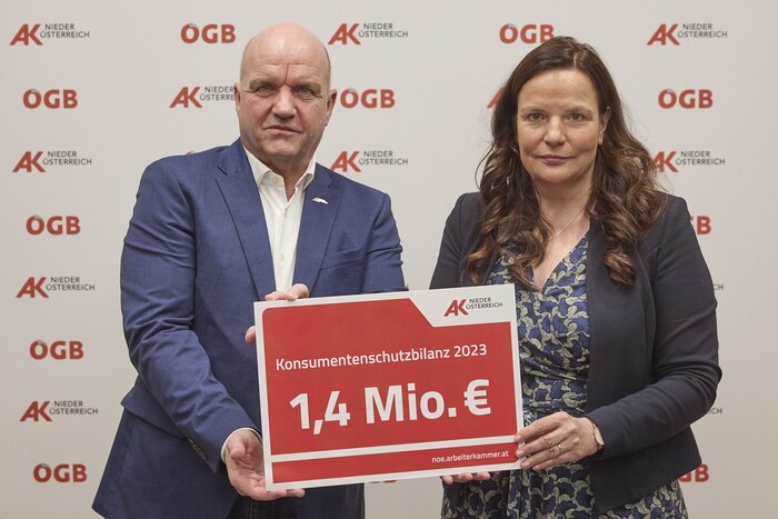 AK Niederösterreich-Präsident und ÖGB NÖ-Vorsitzender Markus Wieser sowie AK ...
