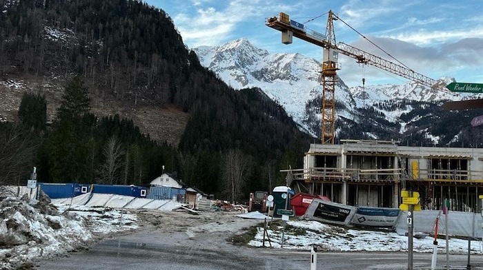 Die Baustelle in der Polsterluckn bei Hinterstoder steht still.