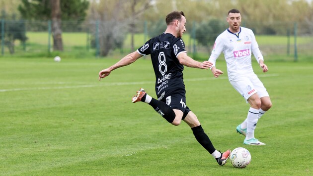 Mike Bähre brachte Altach gegen Odessa in Führung. (Bild: SCR Altach/Selina Meier)