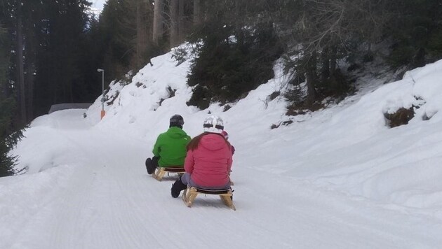 Über gut sechs Kilometer und 13 Kehren zieht die Rodelbahn ins Tal. (Bild: Peter Freiberger)