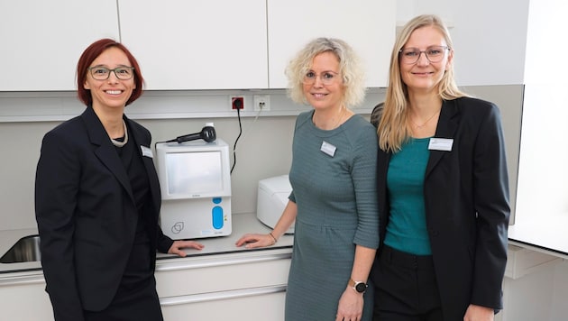 Team dreier Ärztinnen: Verena Brenneis, Eva-Maria Tamminen, Manuela Hochegger (v. li.) (Bild: Christian Jauschowetz)