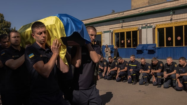 Beerdigung eines Soldaten in der Ukraine (Symbolbild) (Bild: AFP or licensors)