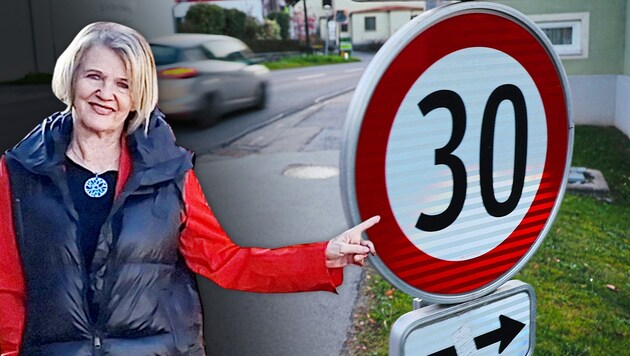 Die Brucker Stadtchefin Andrea Winkelmeier drängt als eine von vielen Kommunalpolitikern auf mehr Tempo-Kontrollen. (Bild: , Krone KREATIV)