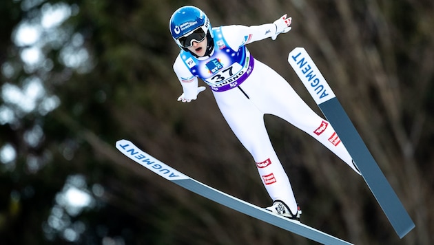 Eva Pinkelnig jumps for the WSV Tschagguns. (Bild: GEPA pictures)