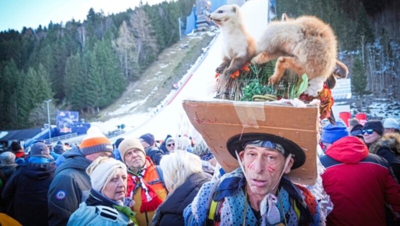 Das war die auffälligste Kopfbedeckung am Kulm. (Bild: Sepp Pail)