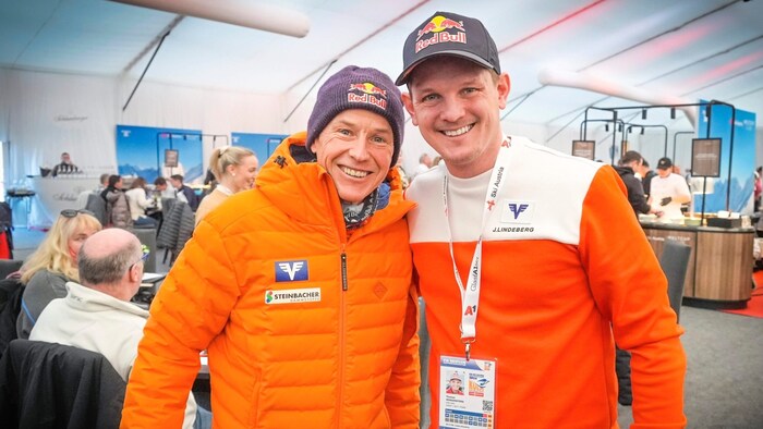 Andreas Goldberger und Thomas Morgenstern genossen die Tage in Bad Mitterndorf sehr.
