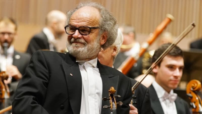 Heinz Haunold war von 1983 bis 2017 Erster Konzertmeister im Bruckner Orchester (Bild: Reinhard Winkler)