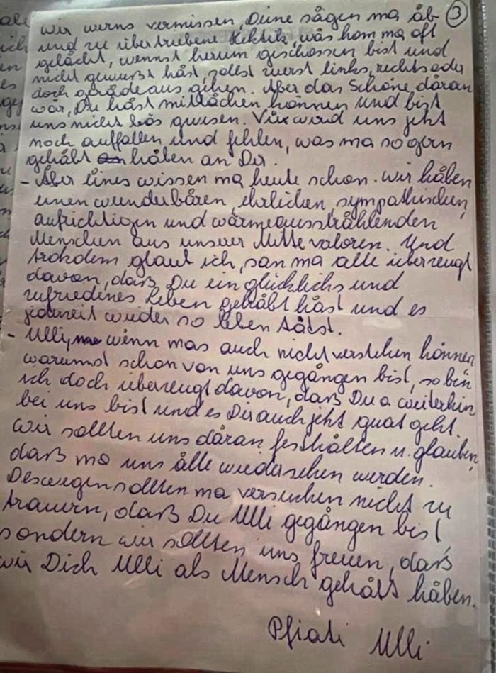 Die Trauerrede für Ulli Maier im Original-Wortlaut.