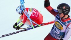 Raphael Haaser (r.) musste sich nur Marco Odermatt (l.) geschlagen geben. (Bild: GEPA pictures)